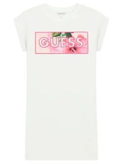 Guess Sukienka codzienna J6GK05 KAE24 Biały Regular Fit