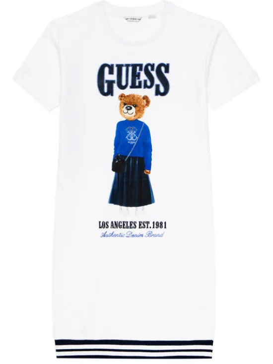 Guess Sukienka codzienna J6RK11 KAD74 Biały Regular Fit