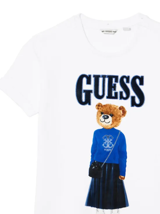 Guess Sukienka codzienna J6RK11 KAD74 Biały Regular Fit