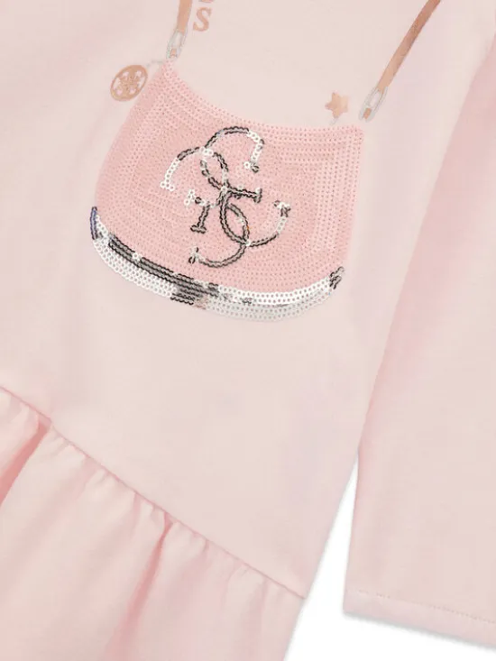 Guess Sukienka codzienna K6BK05 K5934 Różowy jasny Regular Fit