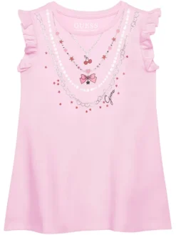 Guess Sukienka codzienna K6RK02 KA6W4 Różowy Regular Fit