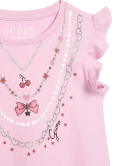 Guess Sukienka codzienna K6RK02 KA6W4 Różowy Regular Fit