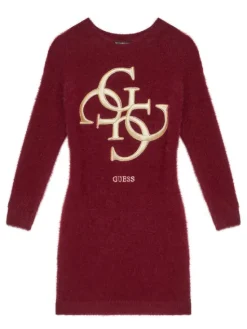 Guess Sukienka dzianinowa J5BK08 Z0720 Czerwony Regular Fit