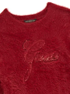 Guess Sukienka dzianinowa J6BK05 Z1294 Czerwony ciemny Regular Fit