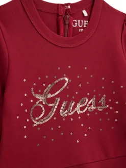 Guess Sukienka dzianinowa K5BK03 KAE30 Bordowy Regular Fit