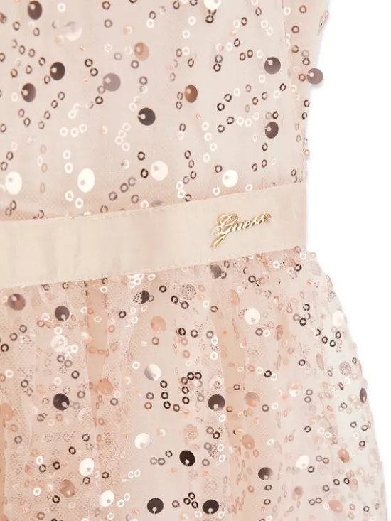 Guess Sukienka elegancka J6RK25 KCLM0 Różowy Regular Fit