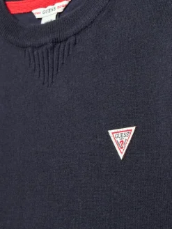 Guess Sweter L0YR03 Z2VV0 Granatowy Regular Fit
