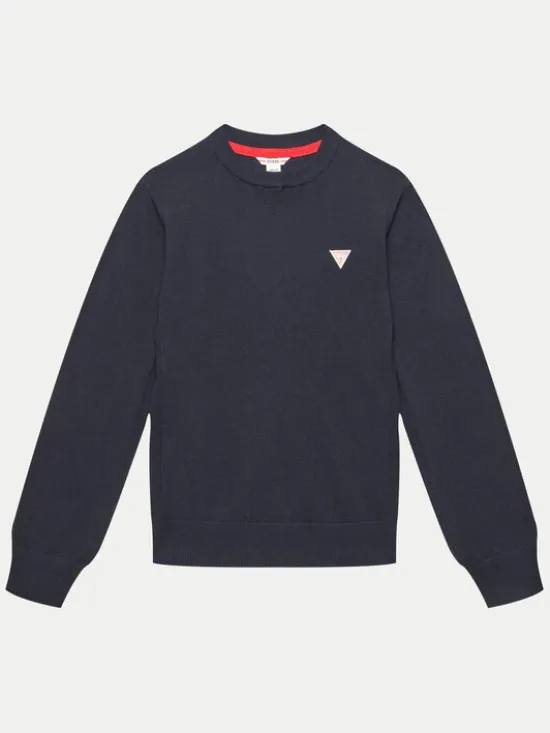 Guess Sweter L0YR03 Z2VV0 Granatowy Regular Fit