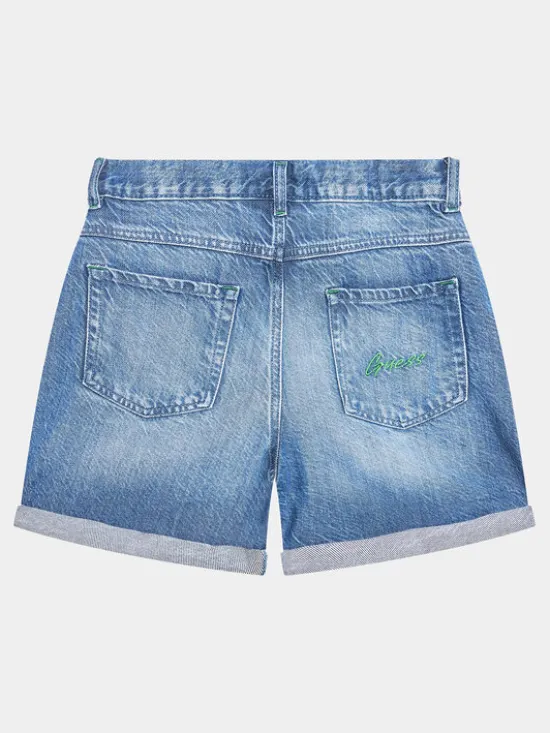 Guess Szorty jeansowe J3GD16 D4MU2 Niebieski Relaxed Fit