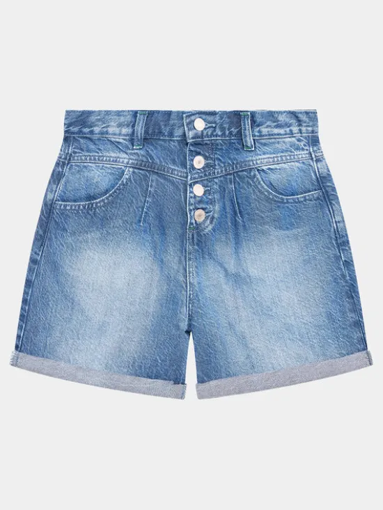 Guess Szorty jeansowe J3GD16 D4MU2 Niebieski Relaxed Fit