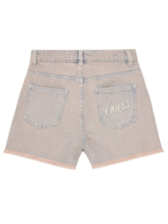 Guess Szorty jeansowe J5GD00 D5NI0 Różowy Regular Fit