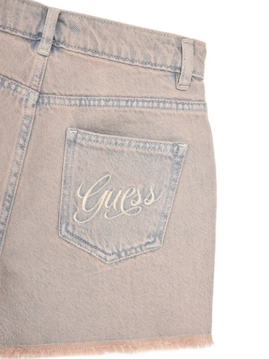Guess Szorty jeansowe J5GD00 D5NI0 Różowy Regular Fit
