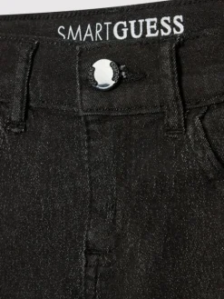 Guess Szorty jeansowe J2RD12 WE5X0 Czarny Regular Fit