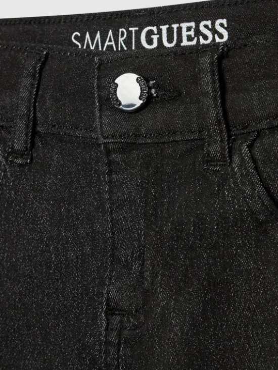 Guess Szorty jeansowe J2RD12 WE5X0 Czarny Regular Fit