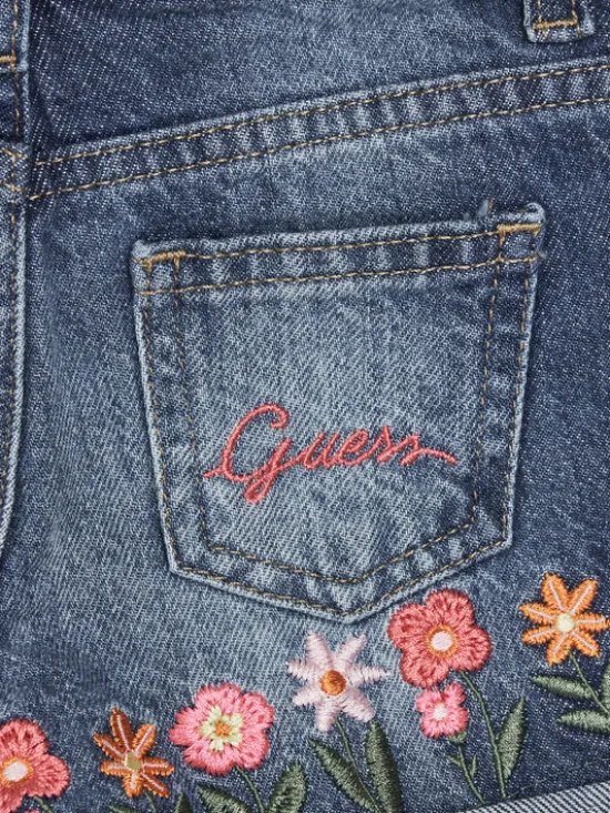 Guess Szorty jeansowe K5GD02 D45E0 Niebieski Regular Fit