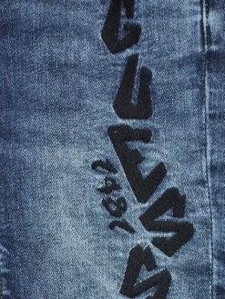Guess Szorty jeansowe L4GD18 D4GV0 Granatowy Regular Fit