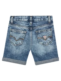 Guess Szorty jeansowe N5GD16 D41E0 Niebieski Regular Fit