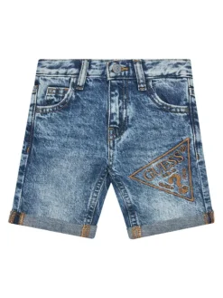 Guess Szorty jeansowe N5GD16 D41E0 Niebieski Regular Fit