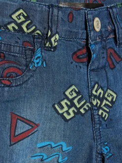 Guess Szorty jeansowe N3GD07 WFGE0 Niebieski Regular Fit