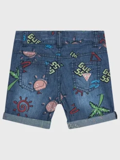 Guess Szorty jeansowe N3GD07 WFGE0 Niebieski Regular Fit