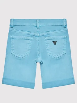 Guess Szorty jeansowe N1RD03 WE620 Niebieski Regular Fit