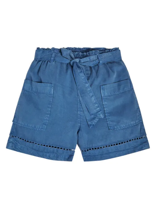 Guess Szorty materiałowe J3GD03 WE8R0 Niebieski Relaxed Fit