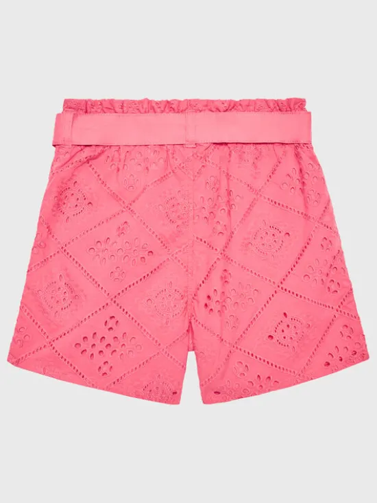 Guess Szorty materiałowe J3GD04 WFGJ0 Różowy Relaxed Fit