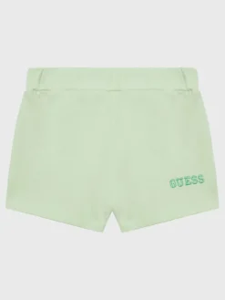 Guess Szorty materiałowe K3GD11 KA6R3 Zielony Regular Fit