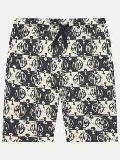 Guess Szorty materiałowe L5GD10 KA6R4 Czarny Relaxed Fit