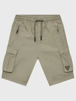 Guess Szorty materiałowe L2RD01 D3XN0 Khaki Regular Fit