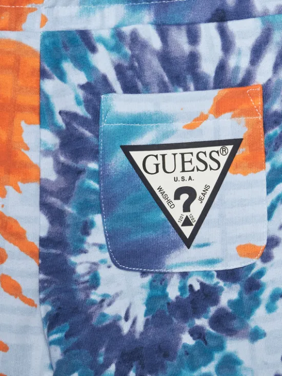Guess Szorty materiałowe N5GD05 KA6R4 Beżowy Regular Fit