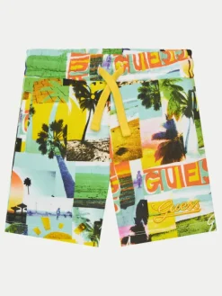 Guess Szorty materiałowe N5GD13 KA6R4 Kolorowy Regular Fit
