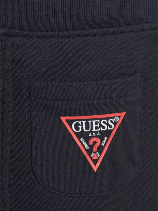 Guess Szorty materiałowe N93Q18 KAUG0 Niebieski Regular Fit