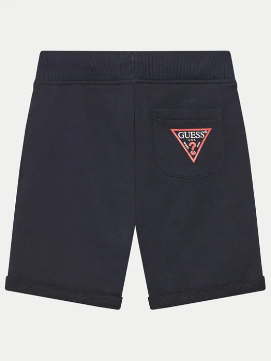 Guess Szorty materiałowe N93Q18 KAUG0 Niebieski Regular Fit