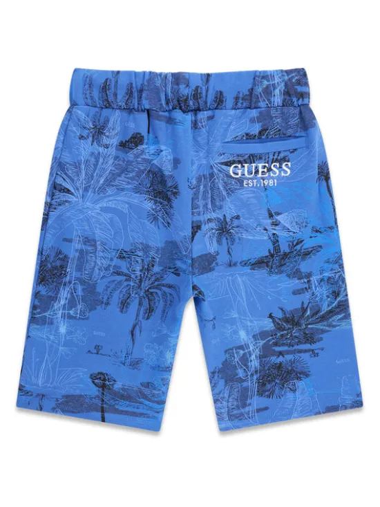 Guess Szorty sportowe L6GD09 KA6R4 Niebieski Regular Fit