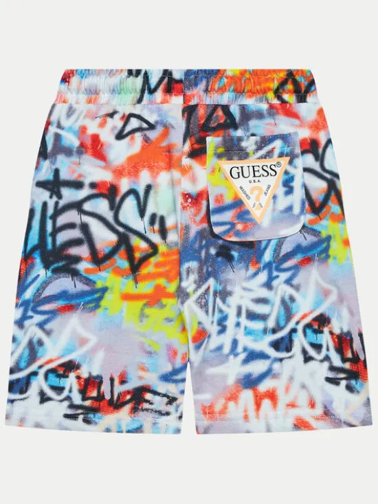 Guess Szorty sportowe L4GD11 KA6R3 Kolorowy Relaxed Fit