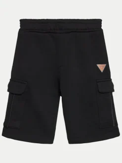 Guess Szorty sportowe L4GD21 KBK32 Czarny Regular Fit