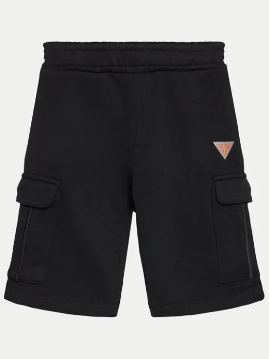 Guess Szorty sportowe L4GD21 KBK32 Czarny Regular Fit