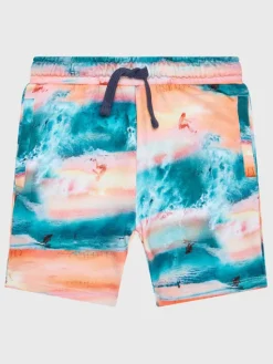 Guess Szorty sportowe N3GD04 KA6R3 Pomarańczowy Regular Fit