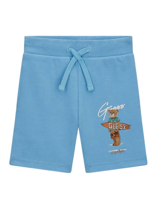Guess Szorty sportowe N6GD04 KA6R4 Niebieski Regular Fit