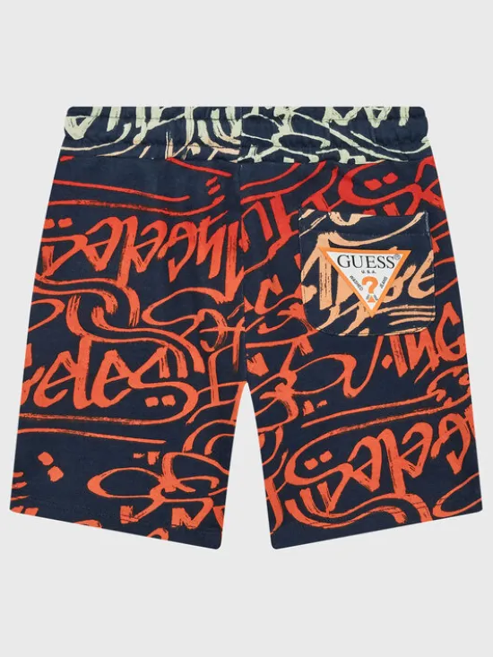 Guess Szorty sportowe N3GD00 KA6R3 Kolorowy Regular Fit