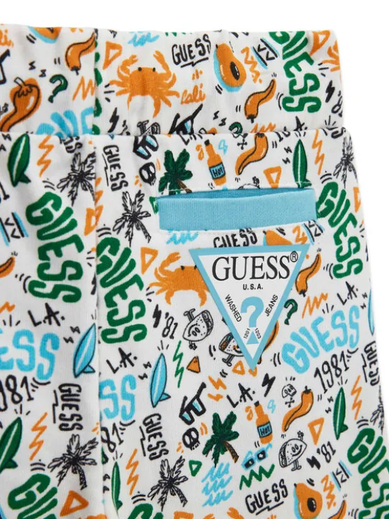 Guess Szorty sportowe N6GD00 KA6R4 Kolorowy Regular Fit