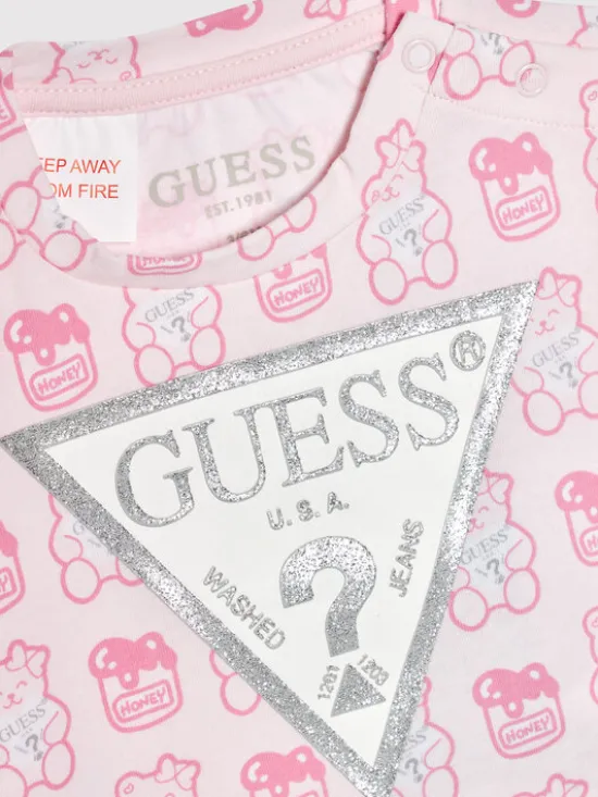 Guess T-Shirt H1YT00 K6YW1 Różowy Regular Fit