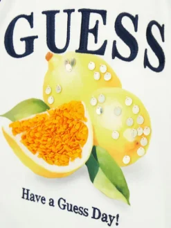 Guess T-Shirt J6GI08 K8HM4 Biały Regular Fit