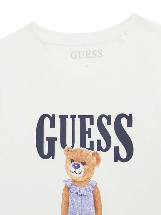 Guess T-Shirt J6GI04 K6YW4 Biały Regular Fit