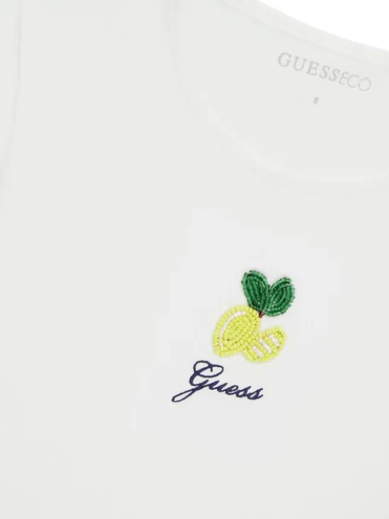 Guess T-Shirt J6GI10 K6YW4 Biały Relaxed Fit