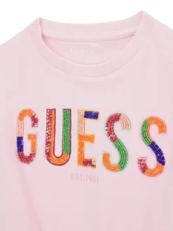 Guess T-Shirt J6GI16 K6YW4 Różowy Boxy Fit