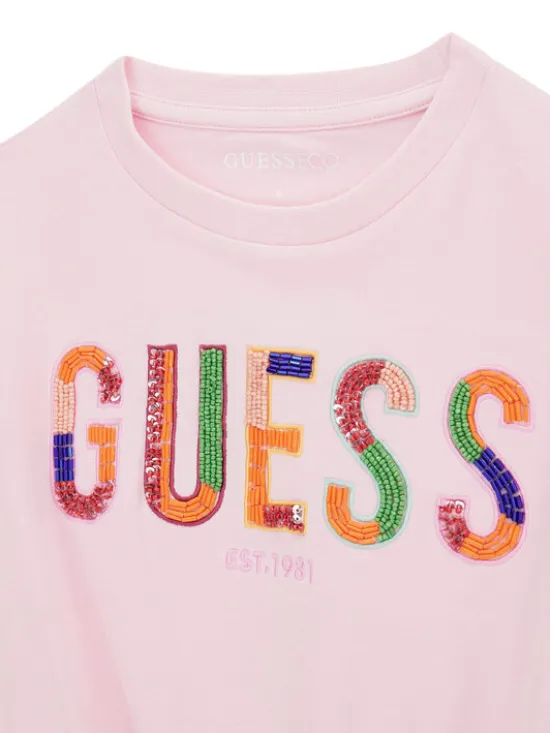Guess T-Shirt J6GI16 K6YW4 Różowy Boxy Fit