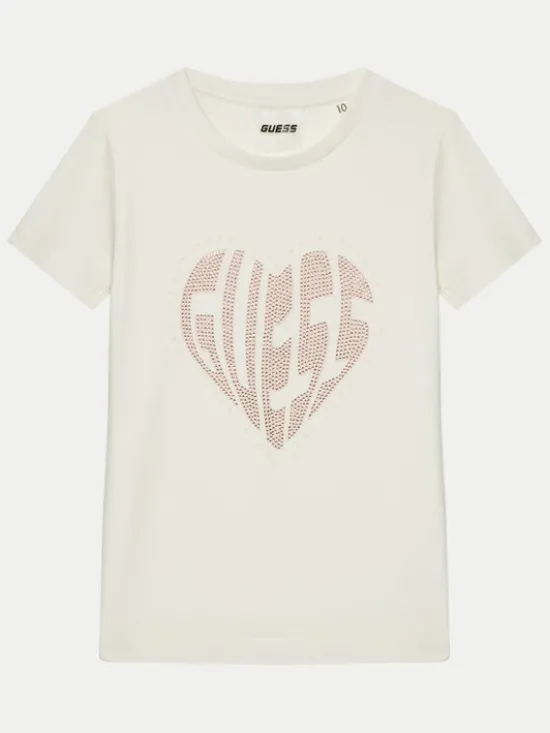 Guess T-Shirt J5RI46 J1314 Écru Regular Fit