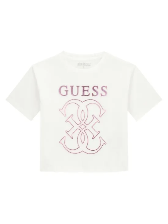 Guess T-Shirt J6RI22 K8HM4 Biały Regular Fit